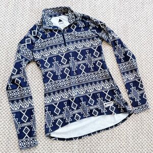 Burton X Base Heavyweight Base Layer Tribal Pattern - quarter zip  XS